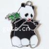 Zinc Alloy Enamel Pendants, Panda, plated nickel, lead & cadmium free 