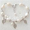 Pearl Sterling Silver Bracelets, Freshwater Pearl, with 925 Sterling Silver, charm bracelet  .3 Inch 