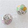 Émail Zinc Alloy European Beads, alliage de zinc, rondelle, Placage, émail & grand trou, plus de couleurs à choisir, sans cadmium Environ 5mm, Vendu par PC