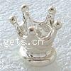 Zinc Alloy European Beads, Crown, plated, without troll Approx 4.5mm 