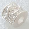 Zinc Alloy European Beads, Tube, plated, without troll Approx 4.5mm 