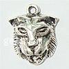 Zinc Alloy Animal Pendants, Wolf, plated lead & nickel free Approx 2mm 