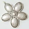 Zinc Alloy Flower Pendants, plated, 5 petal Approx 3.5mm 