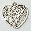 Zinc Alloy Heart Pendants, plated Approx 1.4mm 