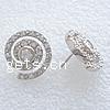 Sterling Silver Stud Earring, argent sterling 925, argent pur puce boucle d'oreille, hélice, Placage, plus de couleurs à choisir Vendu par paire