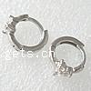 Sterling Silver Huggie Hoop Earring, 925 Sterling Silver, sterling silver earring lever back clip, plated, with cubic zirconia 