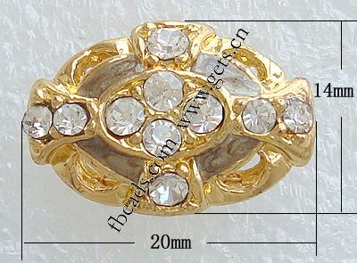 Emaille Zink Legierung Connector, Zinklegierung, oval, plattiert, mit Strass, keine, frei von Nickel, Blei & Kadmium, 20x14mm, Bohrung:ca. 2mm, verkauft von PC