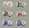 Lampwork Sterling Silver Double Core Beads, Rondelle Approx 4.5MM 