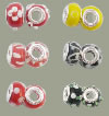 Lampwork Sterling Silver Double Core Beads, Rondelle, 13x8mm, Hole:Approx 4.5MM, Sold by PC