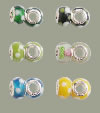 Lampwork Sterling Silver Double Core Beads, Rondelle, 13x8mm, Hole:Approx 4.5MM, Sold by PC