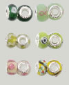 Lampwork Sterling Silver Double Core Beads, Rondelle, 13x8mm, Hole:Approx 4.5MM, Sold by PC