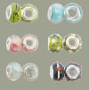 Lampwork Sterling Silver Double Core Beads, Rondelle, 13x8mm, Hole:Approx 4.5MM, Sold by PC