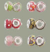 Lampwork Sterling Silver Double Core Beads, Rondelle, 13x8mm, Hole:Approx 4.5MM, Sold by PC