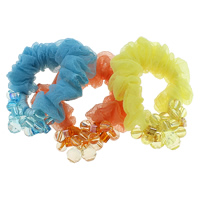 Hair Scrunchies, Organza, with nylon elastic cord & Crystal 26mm, 22mm Inch 