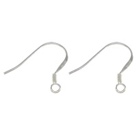 Sterling Silver Hook Earwire, 925 Sterling Silver 0.5mm Approx 1.5mm 