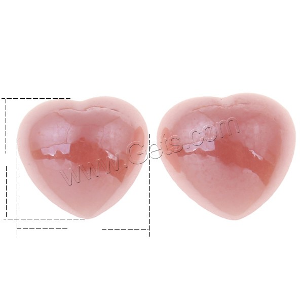 磁器のカボション, 磁器, ハート形, 異なるサイズの選択 & 光沢のあります。 & フラットバック, 無色, 1000パソコン/バッグ, 売り手 バッグ