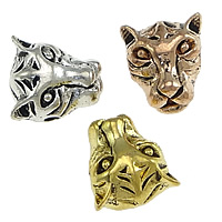 Zinc Alloy Animal Beads, Tiger, plated, blacken nickel, lead & cadmium free Approx 2mm 