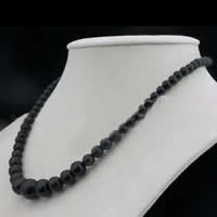 Collier d'Agate Noire, 8mm,12mm .5 pouce, Vendu par brin