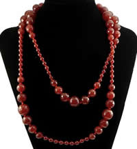 collier en corallachate, agate rouge, facettes & 2 fils, 6-16mm pouce, Vendu par brin