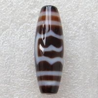 Natural Tibetan Agate Dzi Beads, Oval, garuda & textured, Grade AAA Approx 2mm 