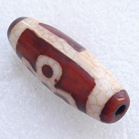 Natural Tibetan Agate Dzi Beads, Oval 