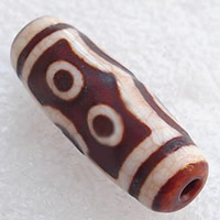 Natural Tibetan Agate Dzi Beads, Oval Approx 2mm 