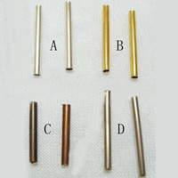 Brass Tube Beads, plated 