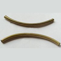 Brass Tube Beads, plated 