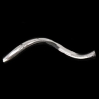 Perle tube en laiton, Lettre S, Placage Environ 1.2mm Vendu par sac