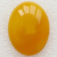 Agate Cabochon, Yellow Agate, Flat Oval, flat back 