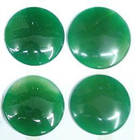 Agate Cabochon, Green Agate, Flat Round, natural, flat back 