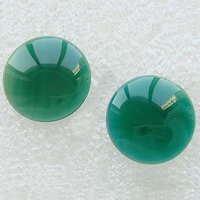 Agate Cabochon, Green Agate, Flat Round, flat back 