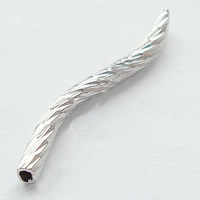 真鍮のチューブ・ビーズ, 銅, アルファベットS, メッキ, 無色 穴:約 1mm, 5000パソコン/バッグ, 売り手 バッグ