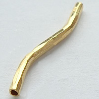 Brass Tube Beads, Letter S, plated Approx 1mm 