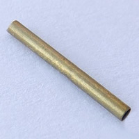 Brass Tube Beads, plated Approx 2mm 