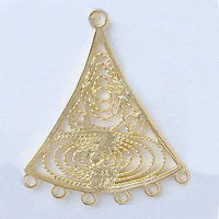 composant de boucle d'oreille lustre en laiton, triangle, Placage, boucle de 1/6, plus de couleurs à choisir Environ 1.5mm, Vendu par PC