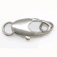 Messinghummerklauenschnalle 
, Messing, oval, plattiert, keine, 14x6x3mm, Bohrung:ca. 4mm, 2000PCs/Tasche, verkauft von Tasche