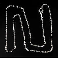 Messing Kabel-Verbindungs-Halsketten-Kette, plattiert, Oval-Kette, keine, frei von Nickel und Kadmium, 2x1.5x0.3mm, Länge:32 ZollInch, verkauft von Strang