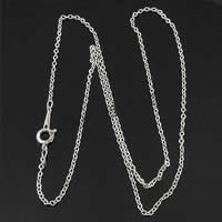 Brass Cable Link Necklace Chain, plated, oval chain Inch 