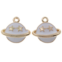 Zinc Alloy Enamel Pendants, gold color plated Approx 1mm 