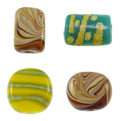 Grainy Lampwork Beads