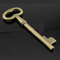 Brass Key Pendants, plated 