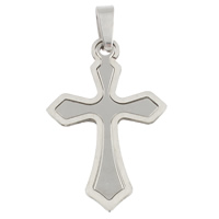 Stainless Steel Cross Pendants, original color Approx 