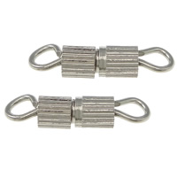 Messing Schraubschließe, Rohr, plattiert, Einzelstrang, keine, 14x3mm, Bohrung:ca. 2mm, 10000PCs/Tasche, verkauft von Tasche