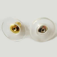 Brass Barrel Bullet Style Ear Nut, Flat Round, plated 11.5mm 