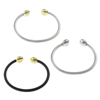 Acier inoxydable santé Bracelets, avec hématite magnétique, Placage, hygiéniques, plus de couleurs à choisir, 4mm Diamètre inté Environ Environ 6.5 pouce, Vendu par PC