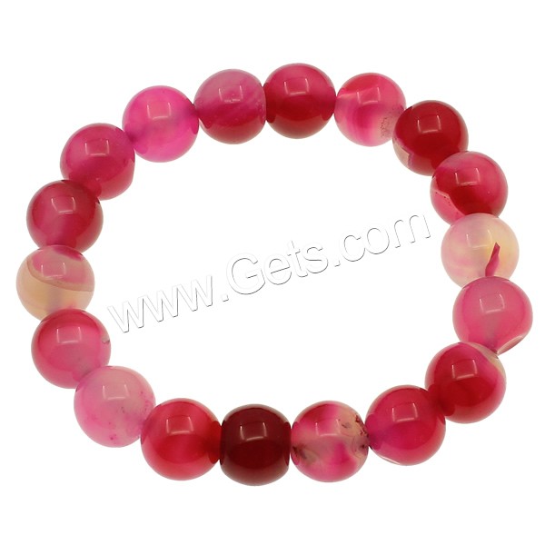 Rose Pulsera Ágata, Ágata rosada, Esférico, diverso tamaño para la opción, longitud:aproximado 7.5 Inch, Vendido por Sarta