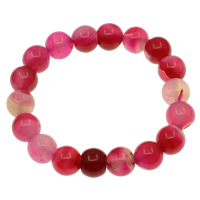 Rose Pulsera Ágata, Ágata rosada, Esférico, diverso tamaño para la opción, longitud:aproximado 7.5 Inch, Vendido por Sarta