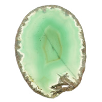 Ice Quartz Agate Pendants, Flat Oval, 46-50mm, 68-73mm Approx 1.5mm 