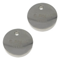 Chute de chaîne inox Extender, Acier inoxydable 316, Plat rond, avec le motif de lettre, couleur originale Environ 2mm, Vendu par PC